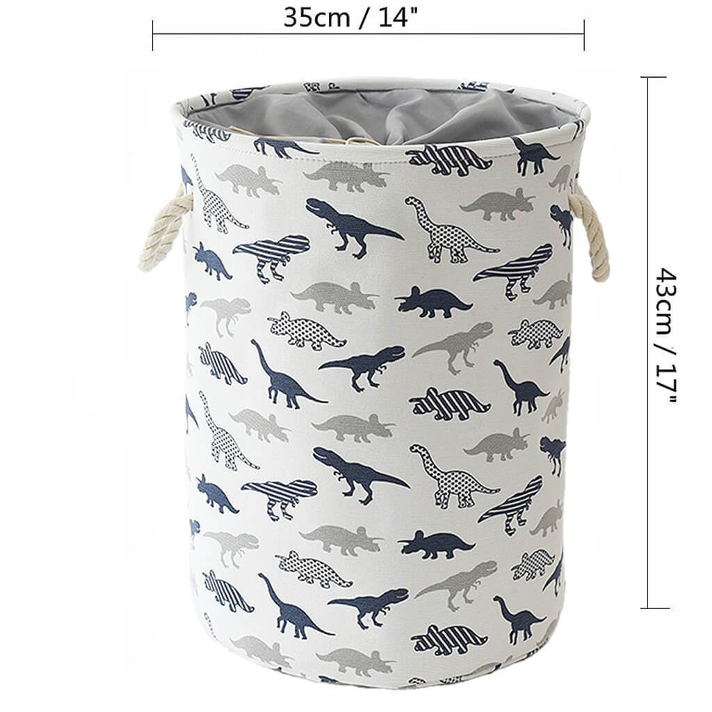Collapsible Laundry Basket | EVA & Canvas | Dinosaur Design