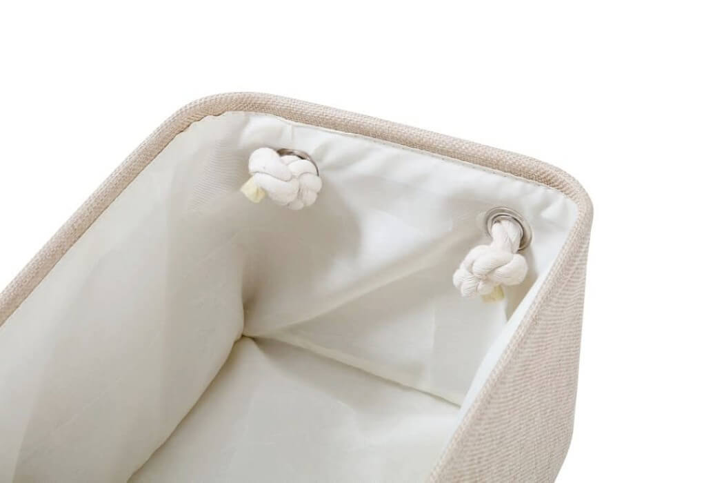 Ivory Fabric Storage Box | Durable Canvas | Multiple Sizes Available