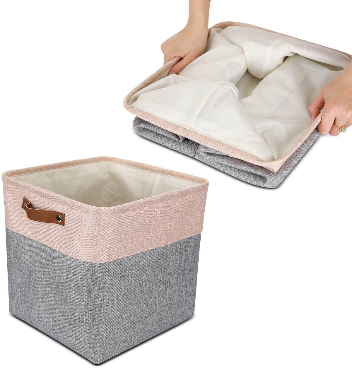 Fabric Storage Baskets | Set of 3 | 30cm Cube