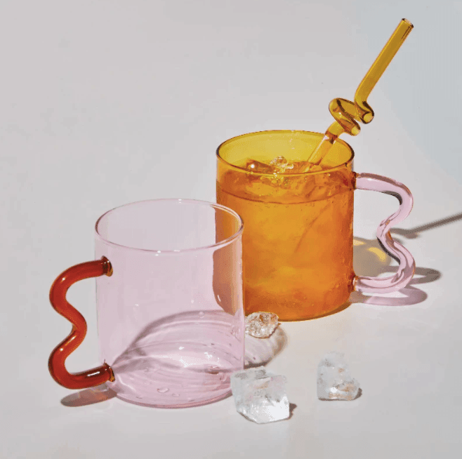 Colorful Ear Glass Mug | Borosilicate Glass | Clear
