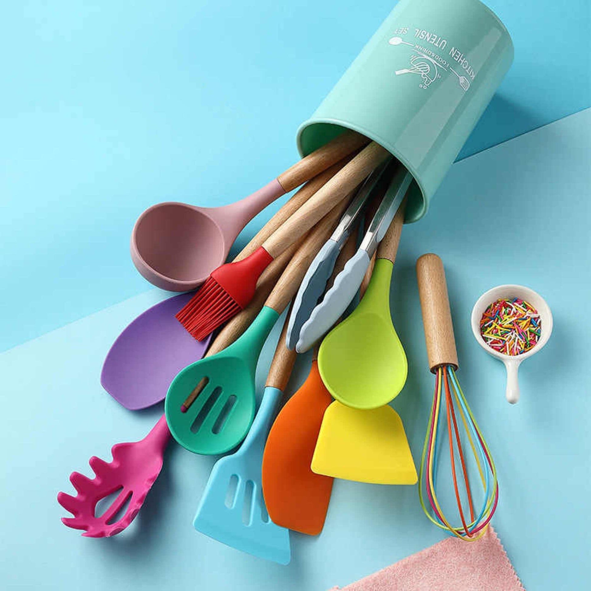 Silicone Kitchen Utensils Set | Silicone | 12-Piece Multi-Color