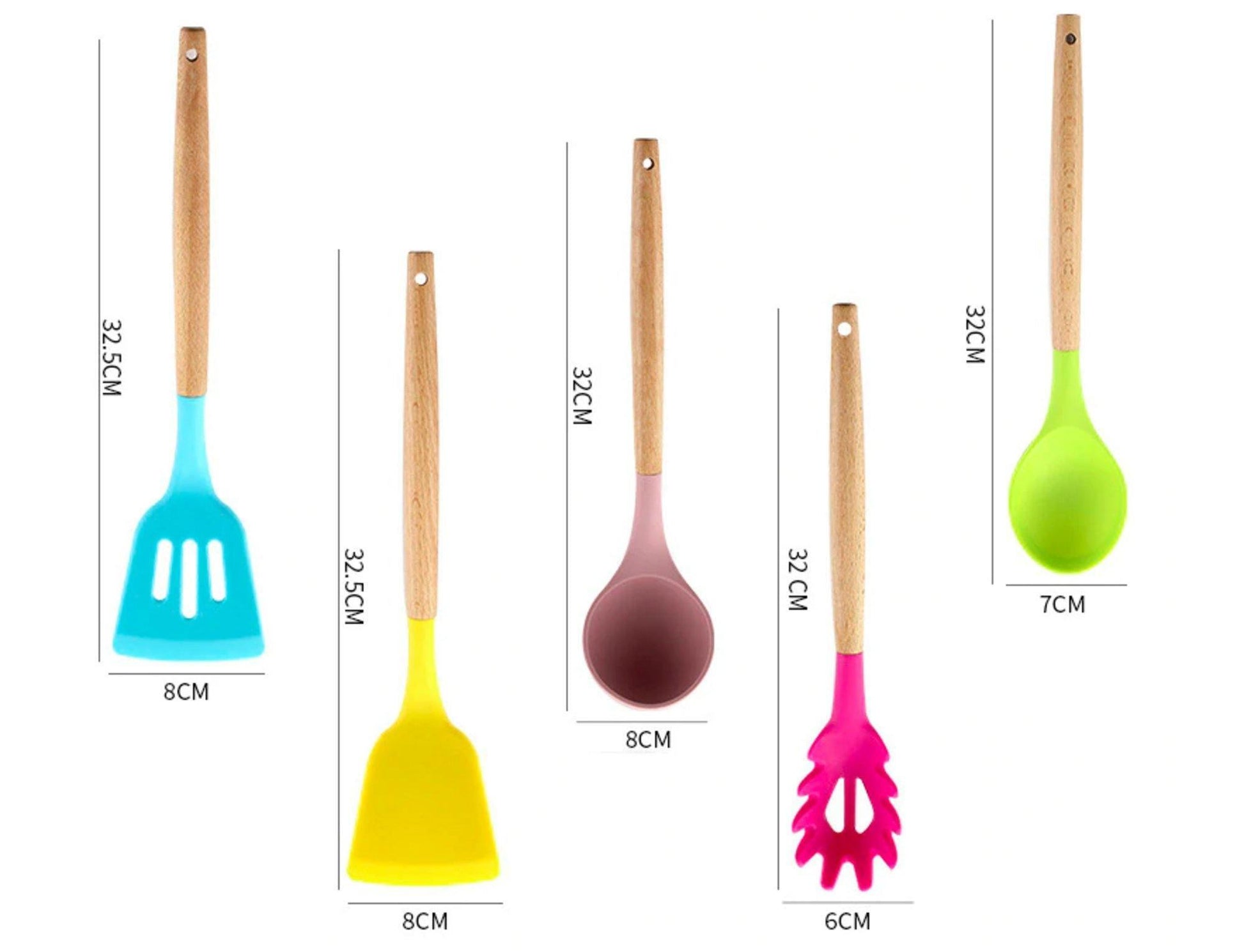 Silicone Kitchen Utensils Set | Silicone | 12-Piece Multi-Color