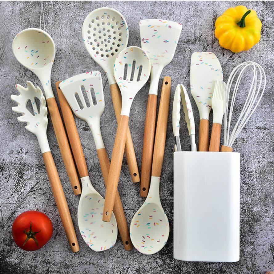 Silicone Kitchen Utensils Set | Silicone | White
