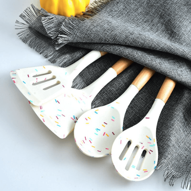 Silicone Kitchen Utensils Set | Silicone | White