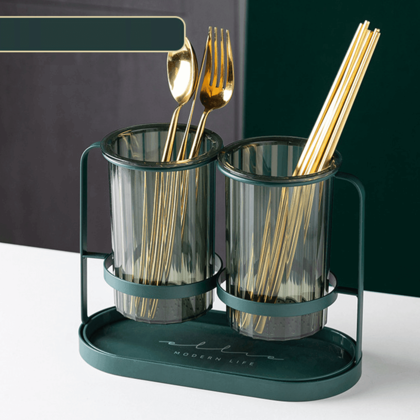 Countertop Utensil Organizer | Drainage Holes | Multiple Colors