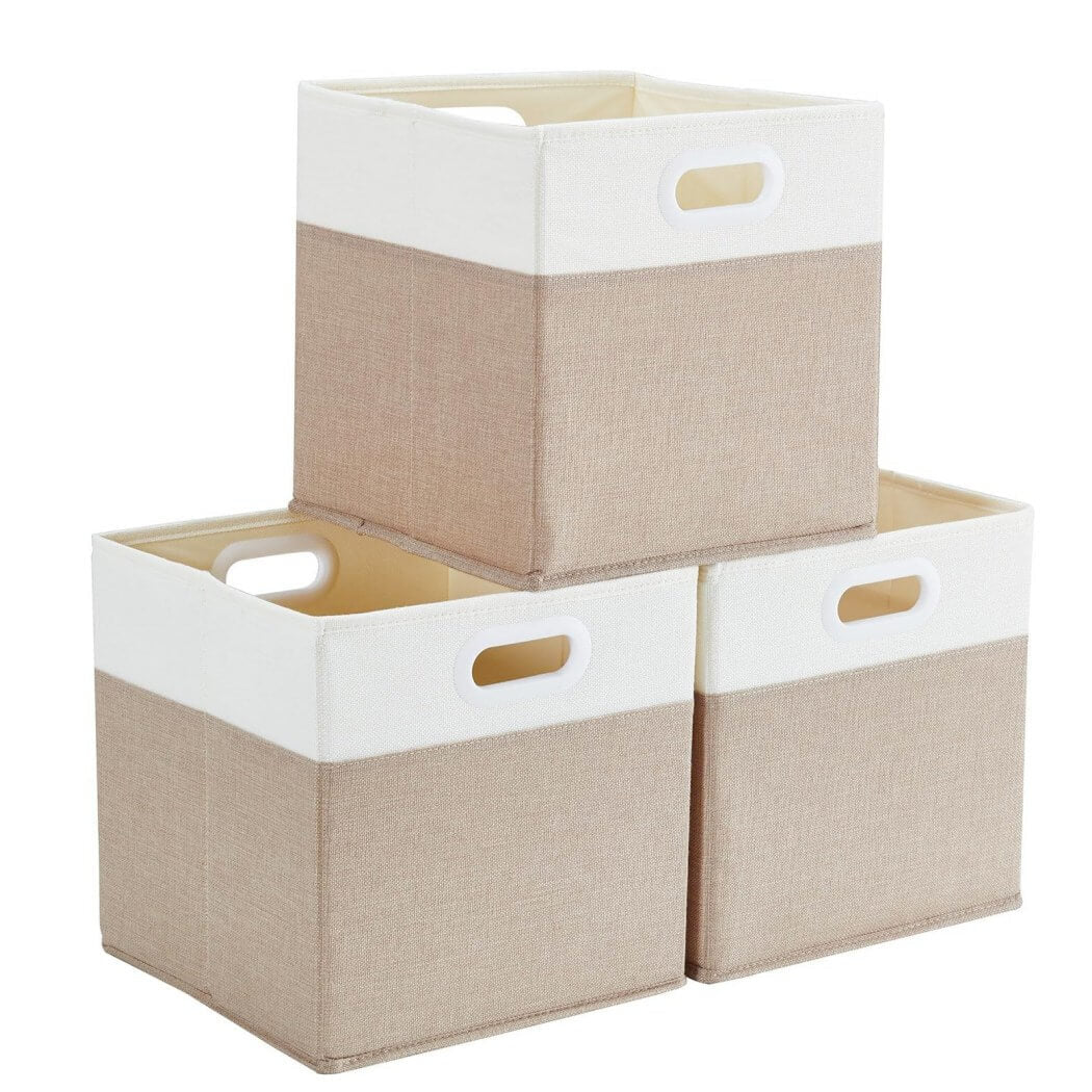 Storage Cube Box | Antibacterial Cationic Fabric | Light Khaki
