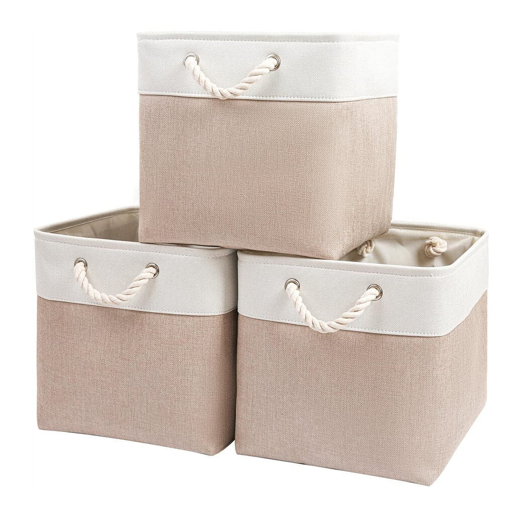Storage Boxes | Canvas & EVA | Large 41.6L, 13"x15"x13"
