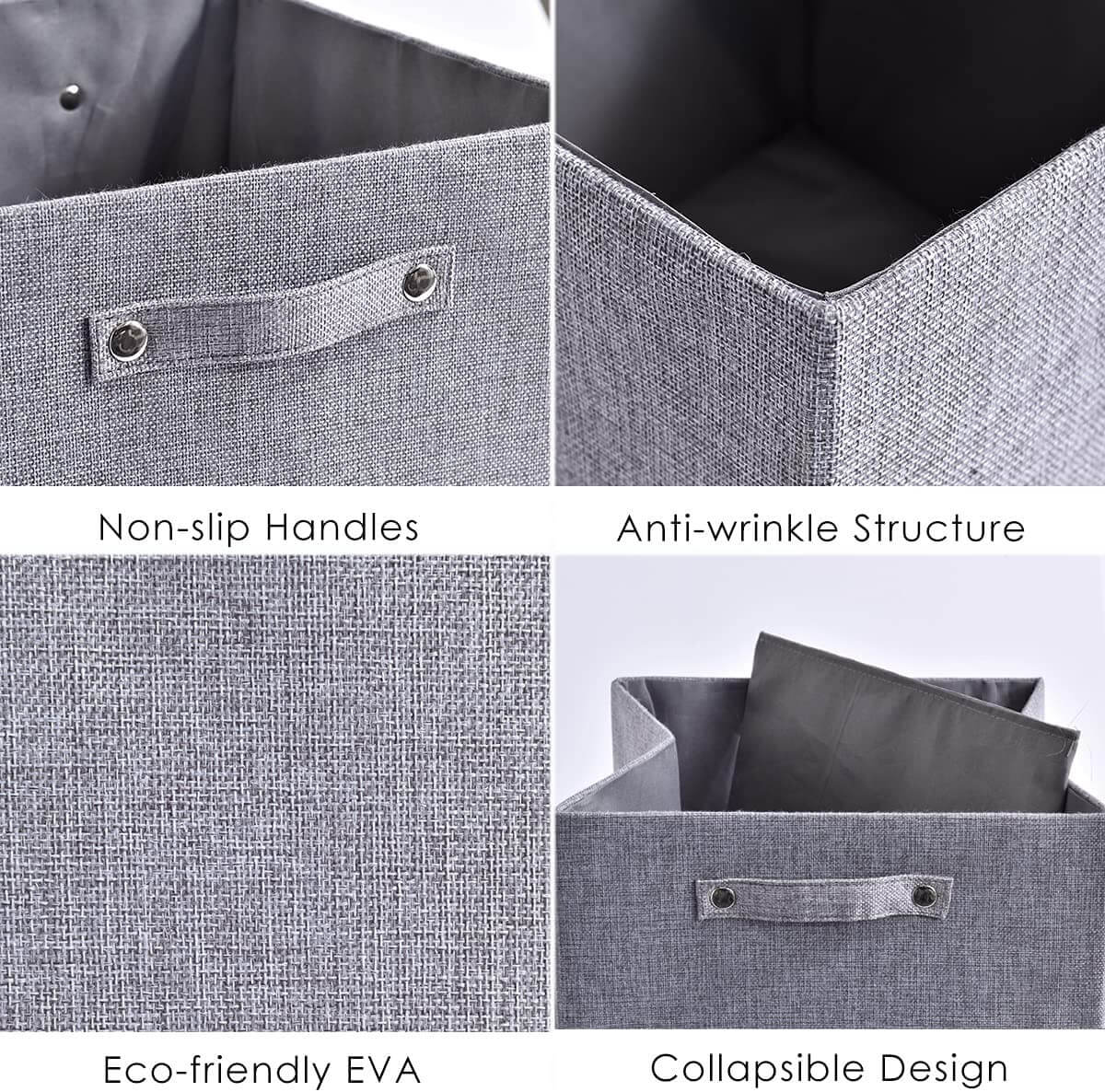 Cube Storage Box | Sturdy Cardboard | Grey | 33x33x33 cm