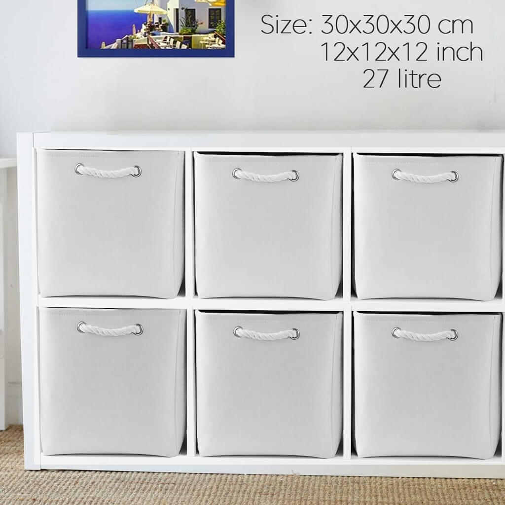 Fabric Storage Baskets | Set of 3 | 30cm Cube