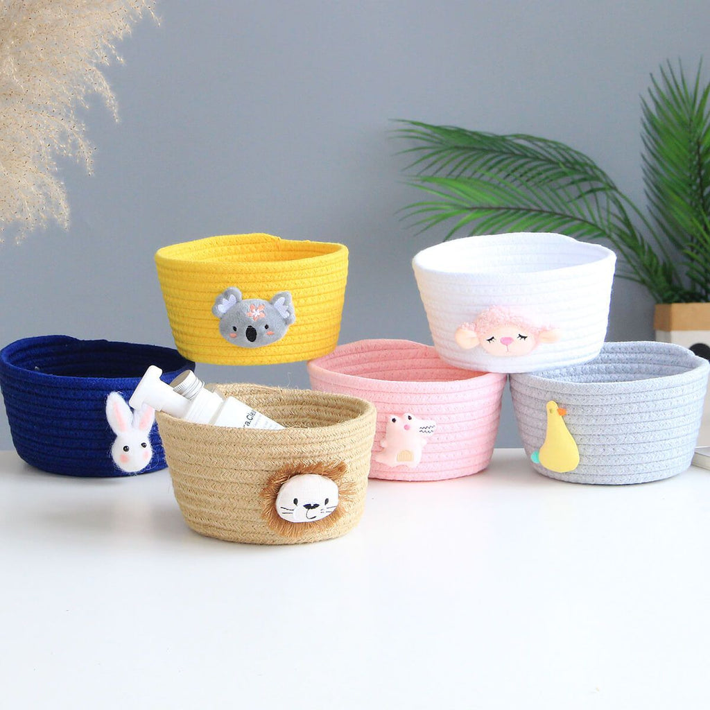 Animal Storage Basket | Cotton Rope | Foldable Design