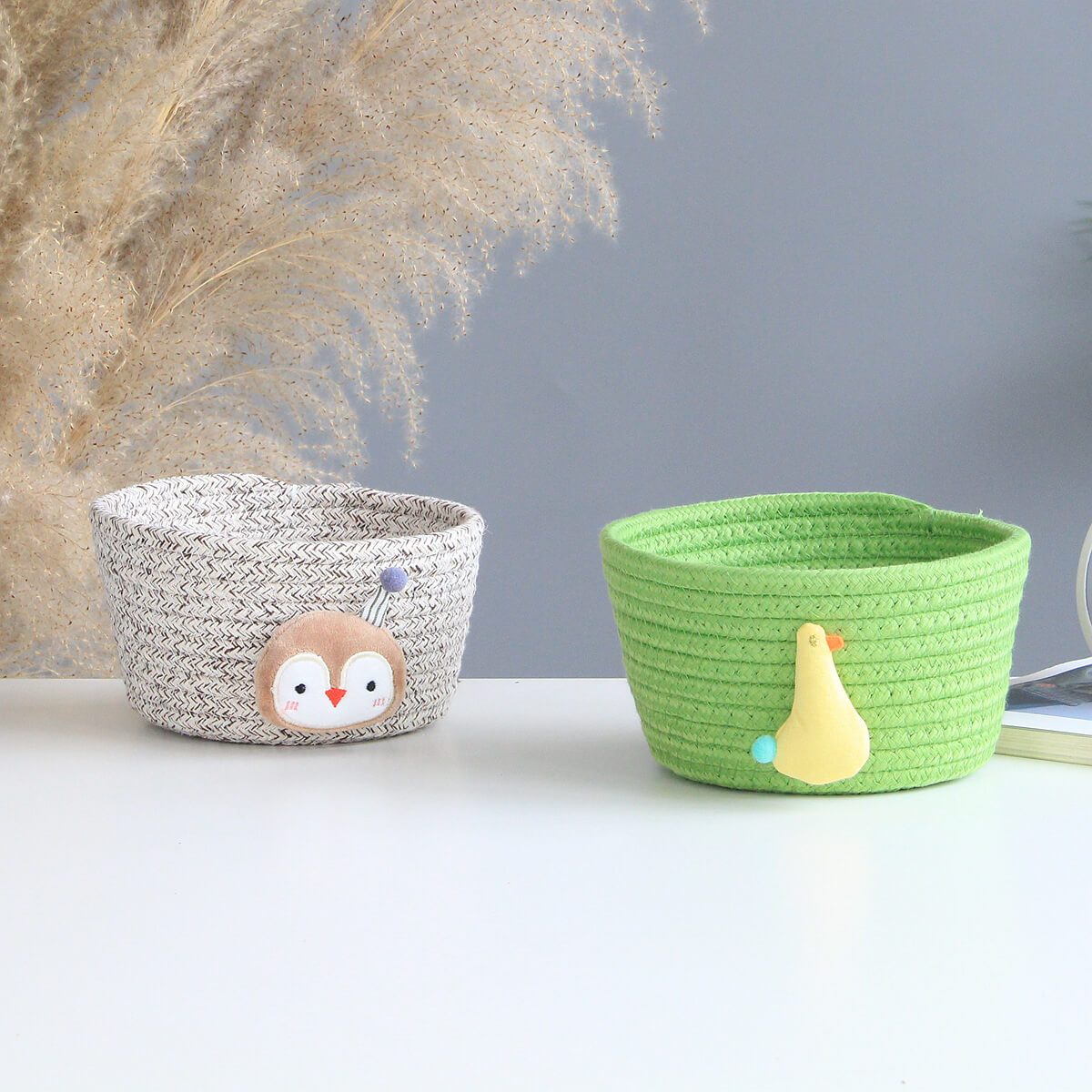 Animal Storage Basket | Cotton Rope | Foldable Design