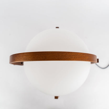 Portable Glass Table Lamp | Wood & Glass | Ash or Walnut Finish