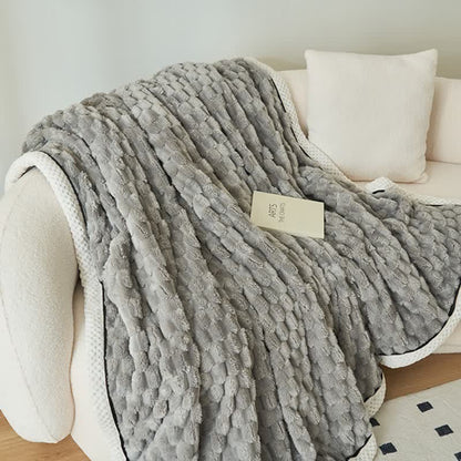 Thick Coral Fleece Throw Blanket | Reversible Polyester | Full/Queen Size