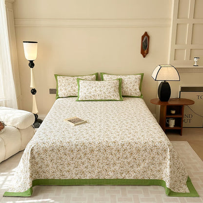 Cotton Floral Coverlet | Breathable & Eco-Friendly | Full, Queen, King Sizes