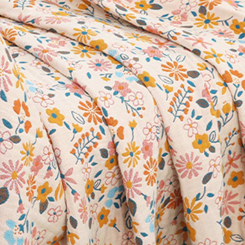 Garden Flower Blanket | Soft Cotton Gauze | Reversible Design