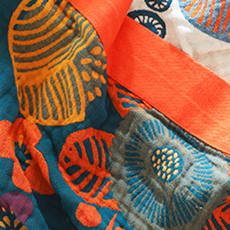Boho Flower Cotton Quilt | Cartoon Pattern | Full/Queen/King Sizes