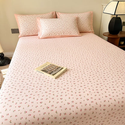Pure Cotton Coverlet Set | Floral Print | Available in Full, Queen, King Sizes