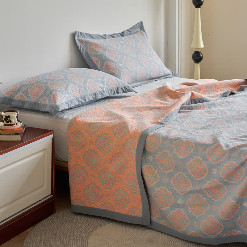 Double Layer Cotton Quilt | Breathable Organic Cotton | Available in Full, Queen, King Sizes