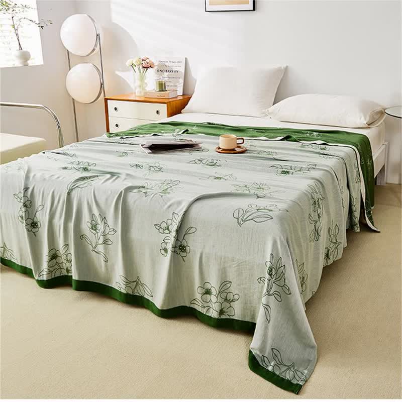 Bamboo Fiber Coverlet | Floral Print | Full/Queen Size