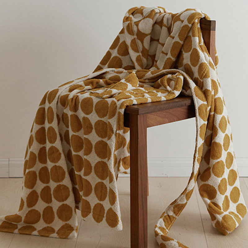 Hooded Bathrobe | Soft Cotton | Polka Dots Design