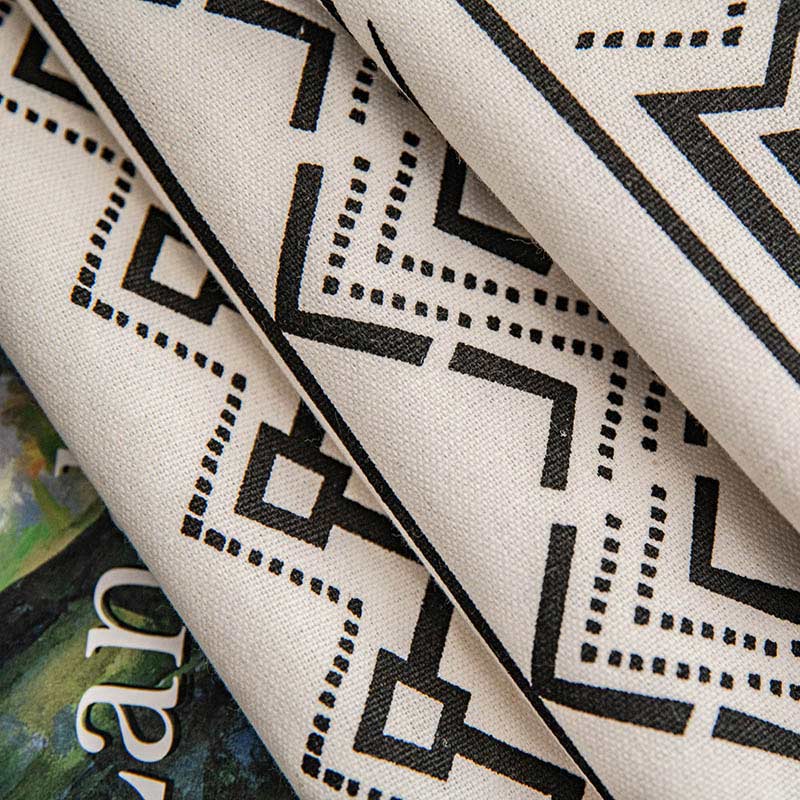 Geometric Tassel Curtain | Cotton Blend Fabric | Semi Blackout