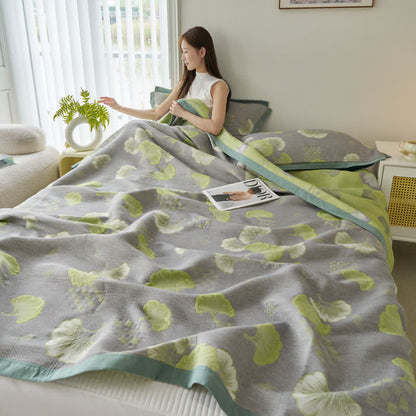 Ginkgo Leaf Quilt | 100% Organic Cotton | Full, Queen, King Sizes