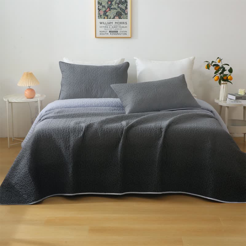 Pure Cotton Soft Quilt | Eco-Friendly Gray | Available in Full, Queen, King Sizes