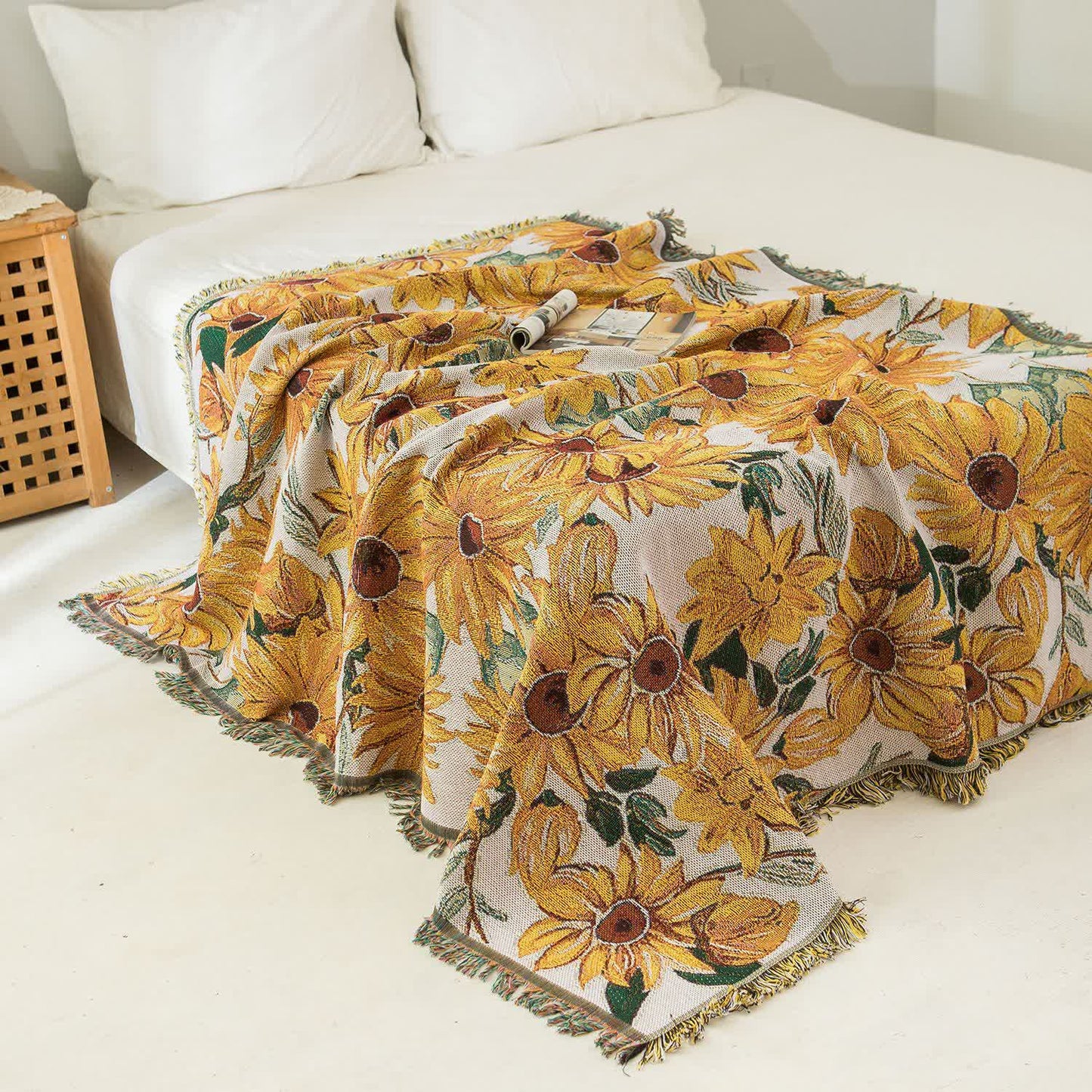 Sunflower Tapestry Blanket | Polycotton | Multiple Sizes