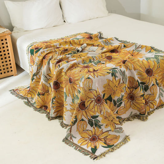 Sunflower Tapestry Blanket | Polycotton | Multiple Sizes