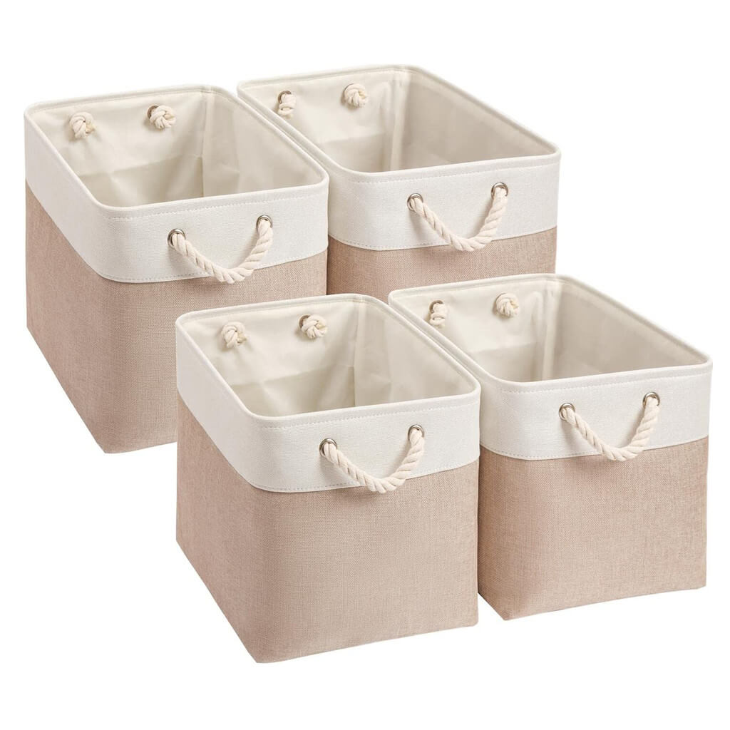 Storage Boxes | Canvas & EVA | Large 41.6L, 13"x15"x13"