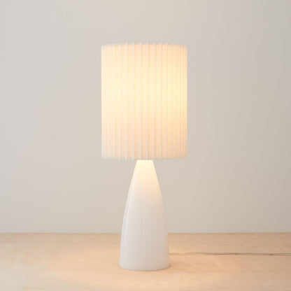 Delilah Table Lamp | Glass, Fabric | White