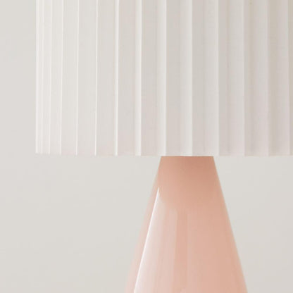 Delilah Table Lamp | Glass, Fabric | White