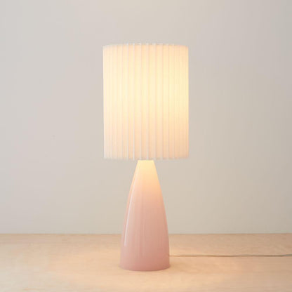Delilah Table Lamp | Glass, Fabric | White