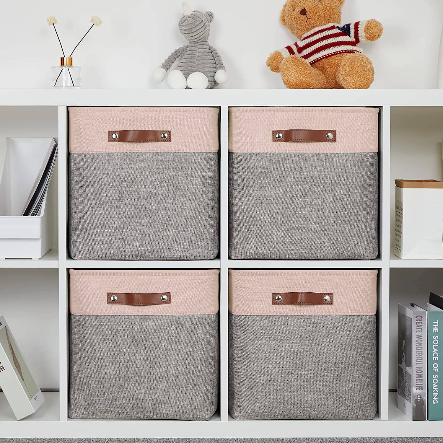 Storage Boxes | Canvas & EVA | Large 41.6L, 13"x15"x13"