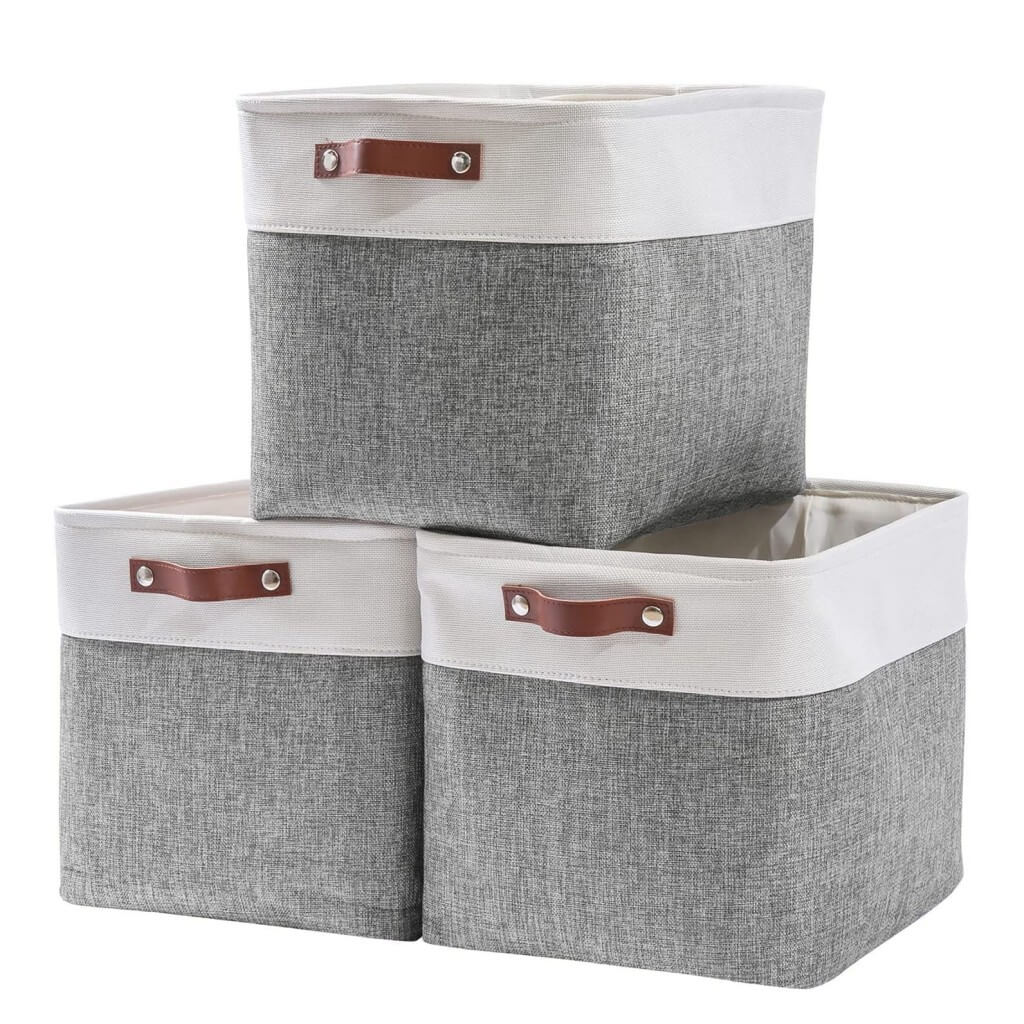 Canvas Storage Cube Box | High-Quality Fabric | 3 Pack