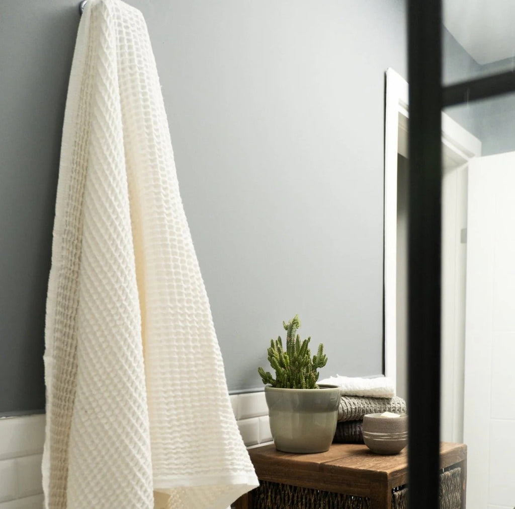 Duru Waffle Towel | Organic Turkish Cotton | White