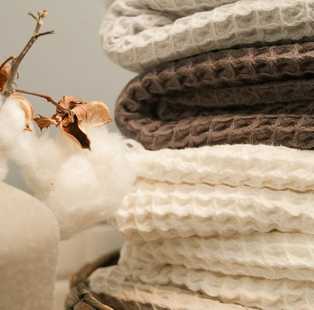 Duru Waffle Towel | Organic Turkish Cotton | White