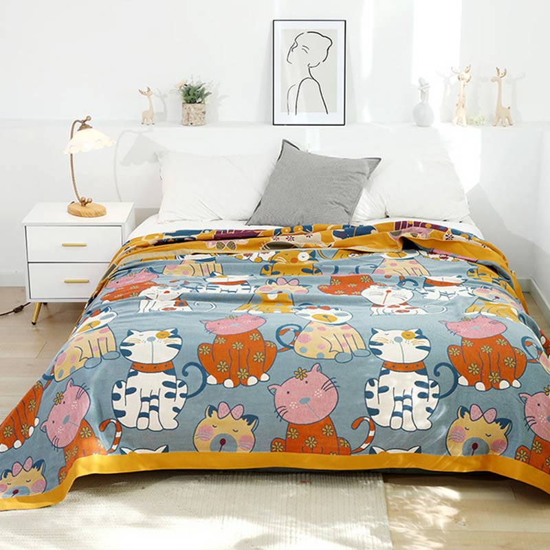 Reversible Cotton Quilt | 100% Organic Cotton | Cute Animal Design