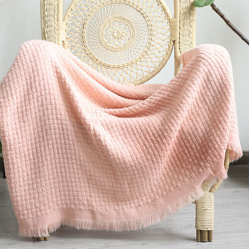 Cozy Solid Color Blanket | Soft Acrylic Fiber | 127cm x 152cm
