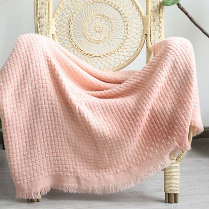 Cozy Solid Color Blanket | Soft Acrylic Fiber | 127cm x 152cm