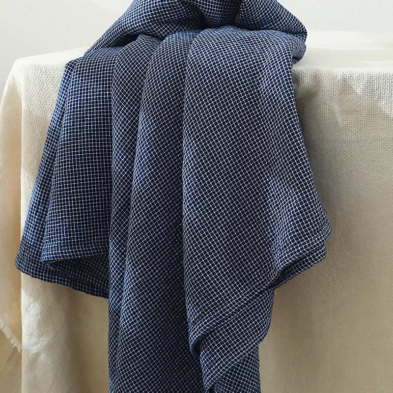 Plaid Sofa Blanket | Soft Cotton Gauze | Single Piece