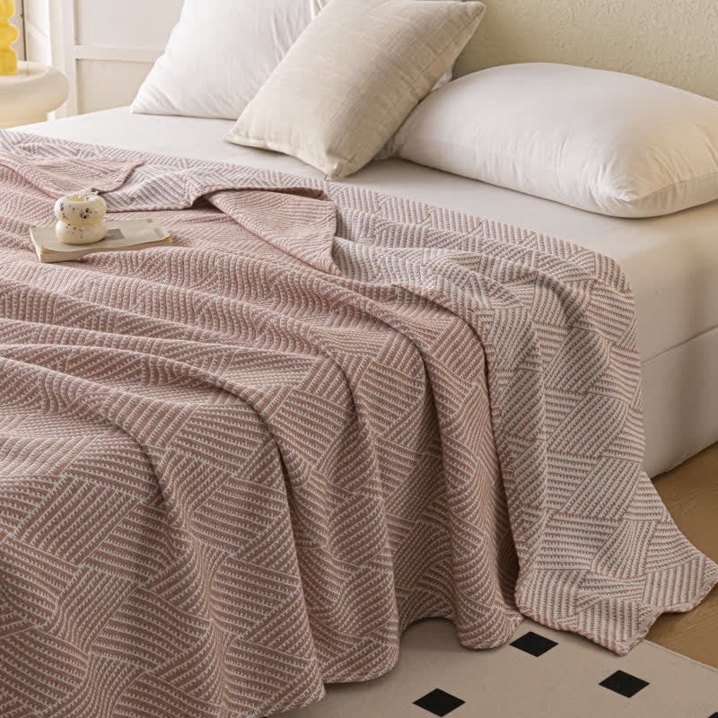 Neutral Diamond Print Quilt | 100% Organic Cotton | Full/Queen Size