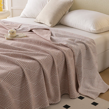 Neutral Diamond Print Quilt | 100% Organic Cotton | Full/Queen Size
