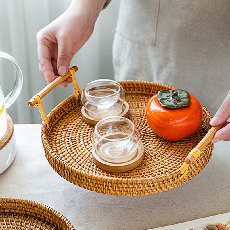 Rattan Tray Set | Eco-Friendly Hand Woven | 3 Sizes (S, M, L)