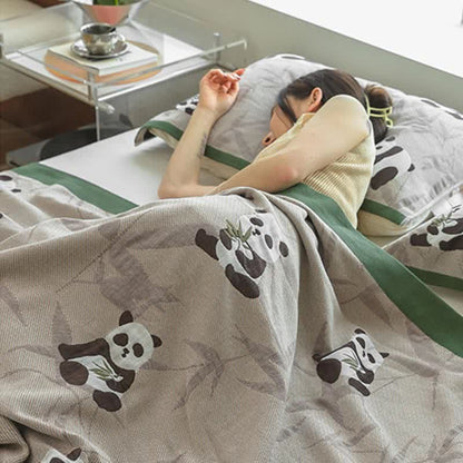 Panda Print Reversible Quilt | 100% Organic Cotton | Multiple Sizes Available
