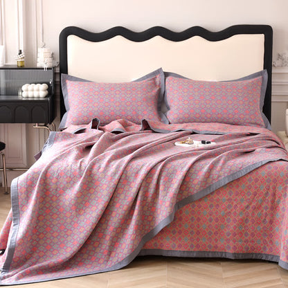 Organic Cotton Floral Quilt | Eco-Friendly Jacquard | Full, Queen, King Sizes