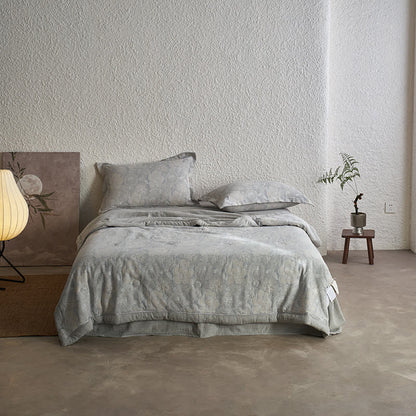 Floral Cotton Gauze Bedding Set | 100% Organic Cotton | Available in Full, Queen, King