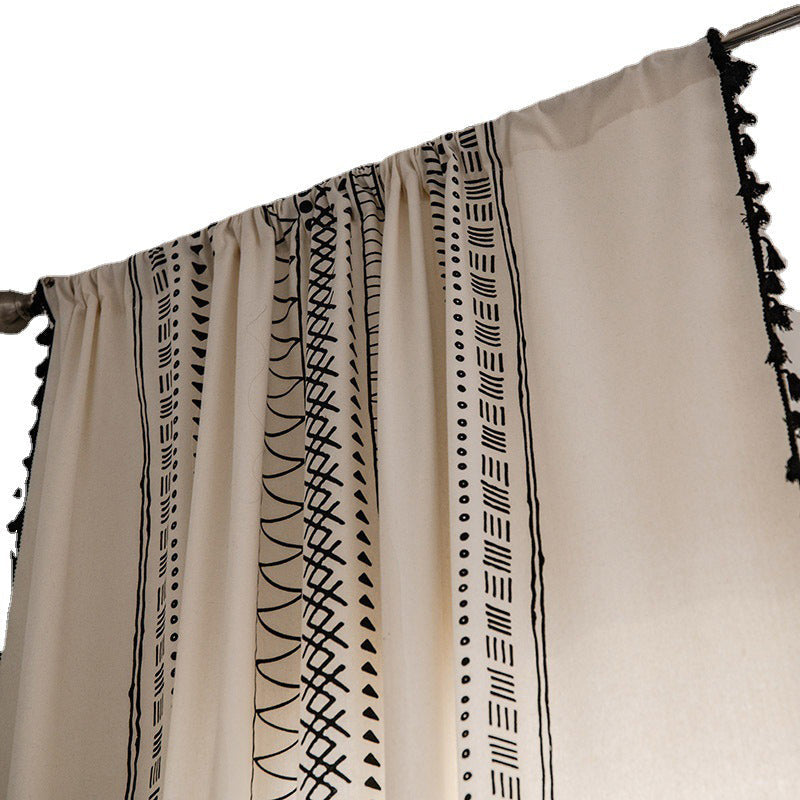 Bohemian Geometric Semi-Blackout Curtain | Cotton & Polyester | 1 Piece