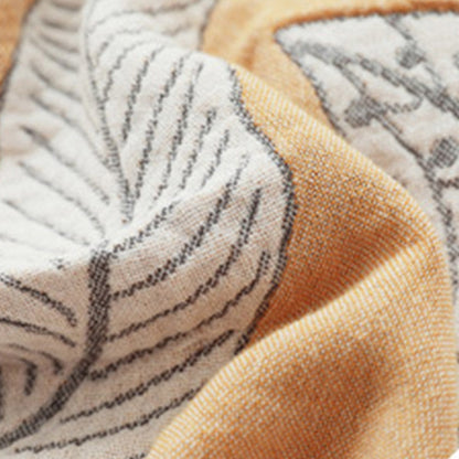 Cotton Gauze Throw Blanket | Reversible Design | 59" x 79"