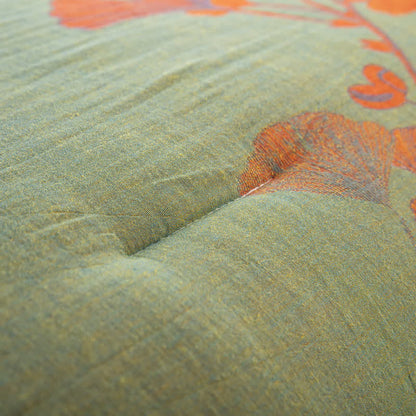 Rustic Ginkgo Leaf Bedding Set | 100% Organic Cotton | Includes Quilt & 2 Pillowcases